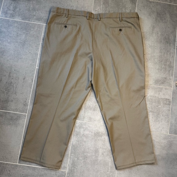 Dockers khaki flat front pant 48 waist 27.5 inseam - Picture 6 of 13